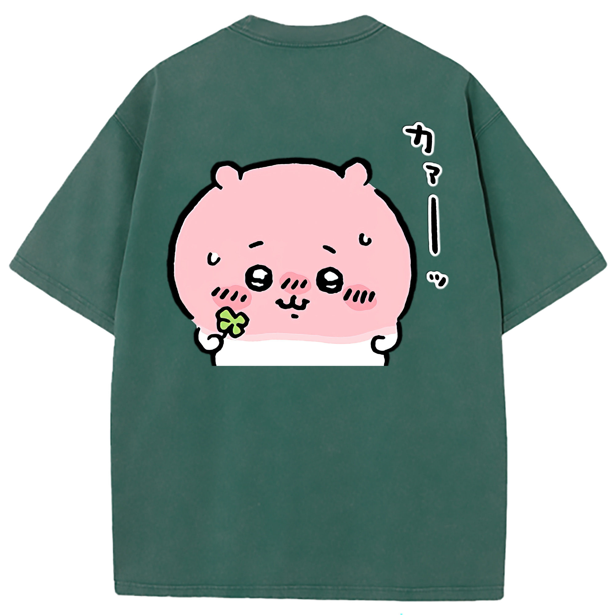 （画像用） ちいかわ ちいかわ Chii-kawa chiikawa 綿100% ヴィンテージ風 半袖Tシャツ（背面プリント）